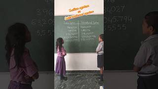 Indian system vs international system maths numeration activity school shorts [upl. by Ainelec]