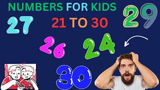 Number song 21  30 for children  counting numbers  cartoon baby [upl. by Gnagflow]