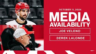 Joe Veleno Derek Lalonde Media Availability  Oct 11 2024 [upl. by Gil335]