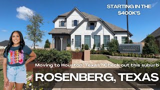 Houston Texas Suburb Home Tours  Rosenberg new construction homes [upl. by Nitsyrc820]