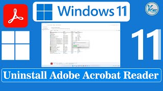 ✅ How To Uninstall Adobe Acrobat Reader From Your Windows 11 ComputerLaptop [upl. by Albion]