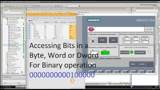 TIA Portal Accessing bits in ByteWord or Dword for binary operation  TIA Lesson25 HMI Lesson06 [upl. by Olsewski]