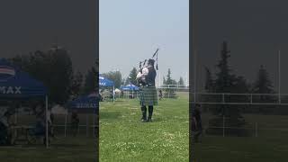 Hornpipe amp Jig at Sherwood Park Highland Gathering  Lidgren Bagpiper shorts bagpipes [upl. by Deroo]