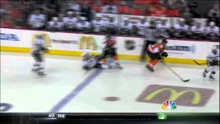 Claude Giroux hit on Sidney Crosby Pittsburgh Penguins vs Philadelphia Flyers 42212 NHL Hockey [upl. by Tierell624]