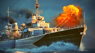 Elbings Blistering AP Attack  World of Warships Legends console [upl. by Sholom]