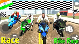 100 Crore Super Bike Race 😱 in Indian Bike Driving 3D😲 Bike Race Mode Old Car Funny😂 Story Video🥰 [upl. by Ennaeilsel]