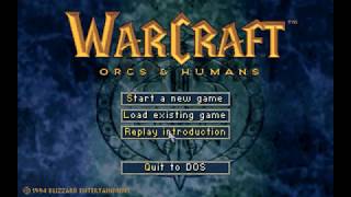 Warcraft 1 Orcs and Humans  Full Human Campaign Walkthrough  Longplay  Speedrun [upl. by Pappano580]