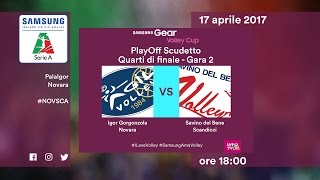 Novara  Scandicci 31  Highlights  Gara 2 Quarti  PlayOff Samsung Gear Volley Cup 201617 [upl. by Attenev808]