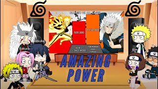 Naruto Characters React To Bayron Mode Naruto vs All Kage Power Levels Gacha Life [upl. by Puri969]