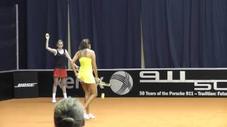 Nastassja Burnett vs Garbine Muguruza service  return game  Porsche Tennis Grand Prix 2013 [upl. by Flora]