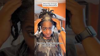 Gray Coverage Shampoo on 4C Hair 4chair naturalhair grayhair hairdye hairdyeshampoo afrohair [upl. by Atteragram554]