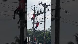 OMG Heart attack on working time on pole [upl. by Supple]