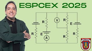 ESPCEX 2025  No circuito desenhado abaixo estão representados geradores ideais e cada um com fem [upl. by Annaed]