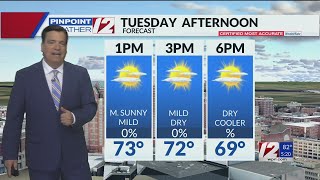 WPRI 12 Weather Forecast 60324 Cooler Nice Tuesday [upl. by Buddy]