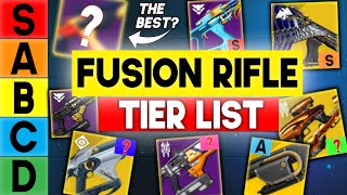 Fusion Rifle PvP Tier List Rankings Destiny 2 [upl. by Noed]