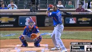 Yoenis Cespedes 17 Homeruns in the First Round of the 2013 Homerun Derby [upl. by Wsan324]