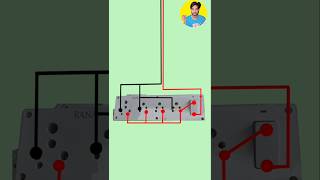 Electrical power borad 1 switch 4 socket wiring shorts shortsfeed shortvideo youtubeshorts [upl. by Simdars]