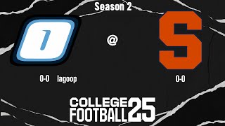 CFB Dynasty Onondaga  Syracuse Week 1 Season 2 [upl. by Ynabla]