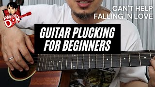 Plucking lesson for guitar beginners Cant Help Falling In Love by Elvis Presley [upl. by Adias]