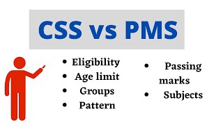 CSS vs PMS  Difference between CSS and PMS Subjects Eligibility criteria  Age limit Pattern [upl. by Graybill972]