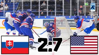 SLOVENSKO VS USA SEMIFINÁLE MISTROVSTVÍ SVĚTA U18 2024 [upl. by Einamrej]