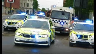 High Security ARMED POLICE Prison Convoy transporting prisoners from HMP Strangeways [upl. by Joli]