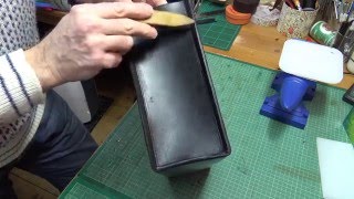 Making a Leather Bag  Part 6 of 7  Trimming and Polishing Edges [upl. by Dulcie314]