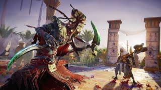 Assassins Creed Origins Killing Pharaohs Shadow High Action CombatDual BladePC [upl. by Eigram]