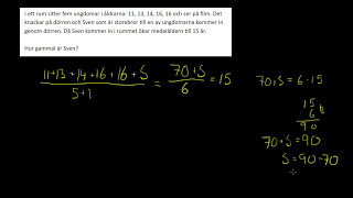 Kap 14 Problemlösning medelvärde [upl. by Libbie337]