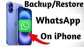 How to Backup amp Restore WhatsApp Messages on iPhone [upl. by Radec]