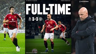 MANCHESTER UNITED 33 PORTO  BRUNO FERNANDEZ RED CARD  SACK ERIK TEN HAG NOW [upl. by Nayar]