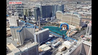 Rock n Roll Las Vegas 2024 fly over the halfmarathon 3D course map [upl. by Kaule]