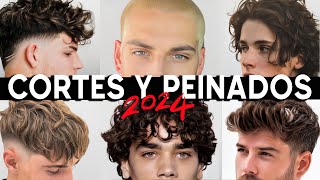 PEINADOS Y CORTES DE CABELLO PARA HOMBRES 2024 [upl. by Garmaise]