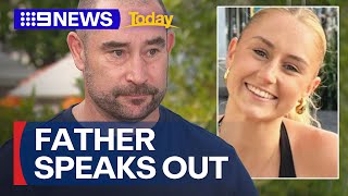 Grieving dad issues plea after daughters death from suspected methanol poisoning  9 News Australia [upl. by Jairia]