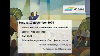 Adriaen Janszkerk  Kerkdienst 17 november 2024 [upl. by Pilloff914]