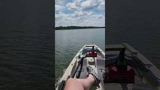 63cc 2 stroke outboard on a kayak 250 from amazon [upl. by Guild442]