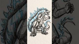 godzilla quick drawing illustration by SketchPunch [upl. by Scrivens]