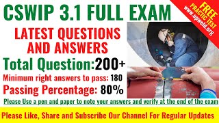 Top 200 Most Important Latest CSWIP 31 Exam Questions and Answers  Welding Inspector [upl. by Ahsinuq899]