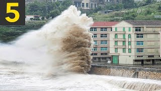 5 Large Waves VS Buildings [upl. by Nilhsa74]