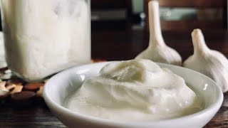 GARLIC SAUCE for Shawarma  Grilled foods  Toum  Easy Blender recipe [upl. by Macmahon]