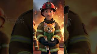 🔥 The Brave Cat Dad 🔥 Rescuing His Kitten from a Fire ❤️ cat cutecat aicat ai aicats story [upl. by Derrik]