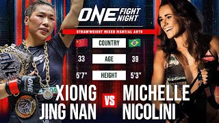 Striker Battles Grappler ⚔️ Xiong Jing Nan vs Michelle Nicolini [upl. by Rudelson]