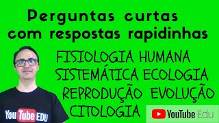 Fisiologia Sistemática Ecologia Reprodução Evolução Citologia [upl. by Gnirps512]