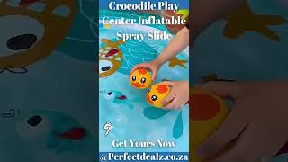 Crocodile Play Center Inflatable Spray Slide [upl. by Nelli]