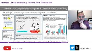 Prostate Cancer Screening  Lesson from the MRI studies [upl. by Hesketh185]