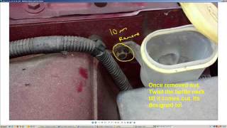 ford focus windscreen washer bottle filter removal [upl. by Ahras]