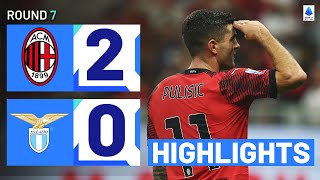 MilanLazio 20  The Rossoneri triumph at San Siro Goals amp Highlights  Serie A 202324 [upl. by Tahpos]