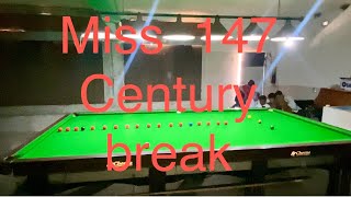 Snooker 147 Break miss nearly century [upl. by Tiossem]