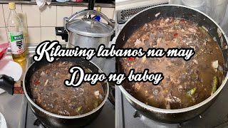 Kilawing labanos n may dugo  my gnito palang luto  first time Ku makatikim ng gnito guys [upl. by Osicnarf]