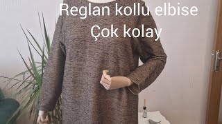 Reglan kollu pratik elbise kesip dikiyoruz [upl. by Uriiah]